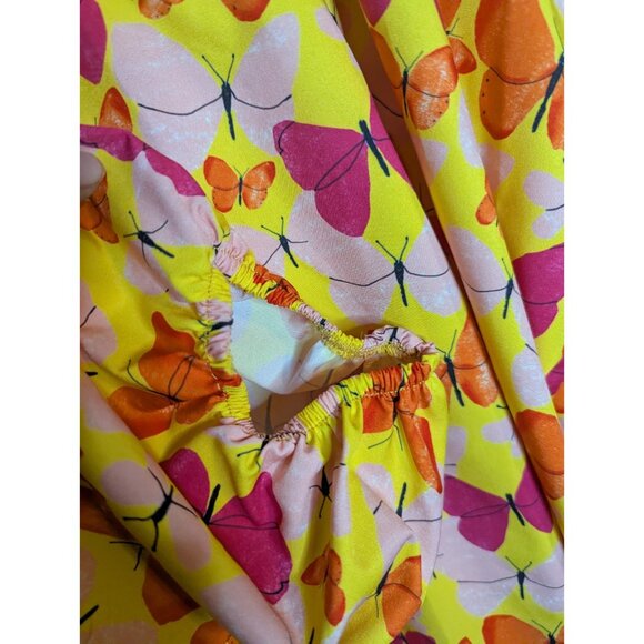 Mundefeis Women's Butterfly Long Sleeve Top Sz XL Cottagecore Pheasant Barbie - Picture 5 of 9